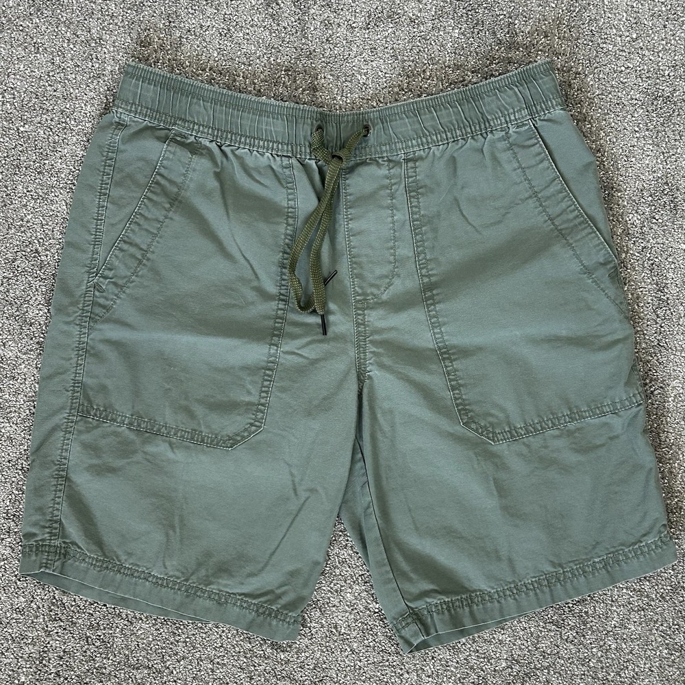 Aeropostale Jogger Shorts ~Men's Medium~ Green 9" Inseam Elastic‎ Drawstring